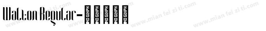 Walton Regular字体转换